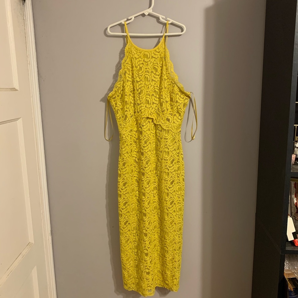 Zara yellow lace dress!